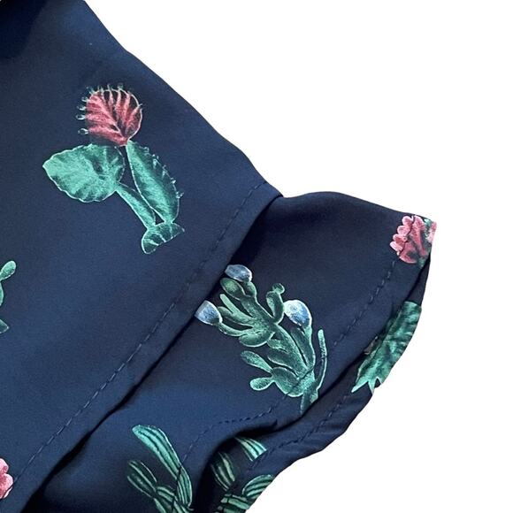 PPLA Tween Girls Lizzy Woven Navy Short Cactus Print M 10/12 - Picture 3 of 7